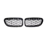 Car Grill Modified Upper Racing Grilles 51137203650 For BMW 5-Series F10 F11 F18 2010-2017 528i 535i Front Bumper Dual Slats Grills Front Radiator Grills(Diamond-Chrome Black)