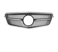 Car Grille Chrome Silver AMG Style Front Bumper Grille Fit For Mercedes Benz E W212 E250 E300 E350 E500 10-13 Style Racing Grille Car Front & Radiator Grilles(Chrome Black)
