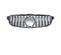 Car Grille Grill Front Grille Bumper Grill Tuning For Benz C Class W205 14-18 C180 C200 C260 C250 C300 Diamond GT For AMG Style Bumper Radiator Grills(14-18 GT Silver)