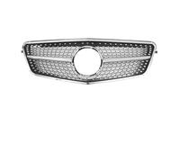 Car Grille Maybach Style Front Bumper Grille Silver Radiator Grill Fit For Mercedes Benz E-Class W212 E550 E350 E63 2010-2013 Front Grill Trim(Diamonds Silver)