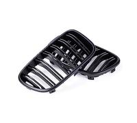 Car Grilles A Pair Double Slat Car Front Kidney Grille Racing Grills For BMW F25 X3 2010-2013 Hood Vent(Matte Black)