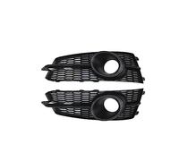 Car Grilles Bumper Fog Lamp Grille For A6 S6 2016-2018 Car Front Mesh Racing Grille With ACC Hood Vent(Black)