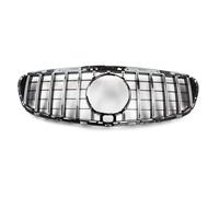 Car Grilles Car Front Bumper Racing Grill Billet Gril Tuning For Benz For E Class For W212 4 Door For E200 E250 2014-2016 Hood Vent(Silver)