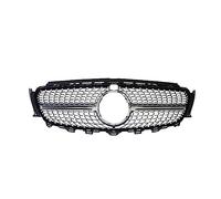 Car Grilles Diamonds GrilleFront Bumper Grill Suitable For Benz E Class 2016 E200 E300 E250 Hood Vent(Diamond Silver)