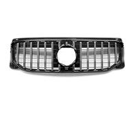 Car Grilles For Benz For GLB 2020-2023 Bar Grille Front Racing Grille Grill Mask Cover Trims Front Hood Grills Hood Vent(Silver)