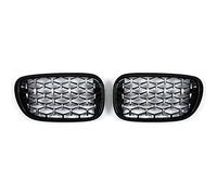 Car Grilles For BMW 7 Series G11 G12 2016-2020 Diamond Grills Front Kidney Grille Racing Grilles Hood Vent(Silverblack)