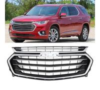 Car Grilles For Chevy For Traverse 2018-2021 Chrome Front Bumper Upper Grille Mesh Grill Hood Vent