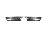 Car Grilles For VW For Passat 2012-2015 Front Bumper Honeycomb Perforated Lower Grille & Fog Chrome Plated Bezel Cover Hood Vent(Silver Frame)