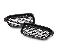 Car Grilles Front Bumper Kidney Grill For BMW 3-Series For F30 F31 F35 2012-2019 Diamond Grille Hood Vent(Chrome Black)