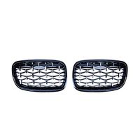 Car Grilles Front Grills Diamond Kidney Grille Racing Grill For BMW X5 X6 E70 E71 2008-2013 Hood Vent(Black Silver)