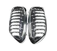 Car Grilles Left+Right Car Styling Black Glossy Grilles 5-Series Front Grilles For BMW For G30 G31 2017+ Hood Vent(Full Silver)