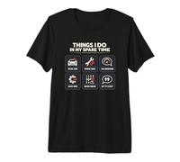 Car Guy Things I Do in My Spare Time Gearhead Car Enthusiast Premium T-Shirt