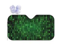 Car Hacker Era Print Windshield Sunshade,Foldable Reflective Uv Heat Shield,Universal Fit,Keeps Interior Cool