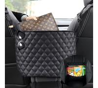 SunlightXS Car Handbag，Seat Back Organizer，Car Back Seat Organizer，Car Handbag Holder，Leather Seat Back Organizer Mesh Large Capacity Bag，Handbag Holder Between The Two Seats of The Car