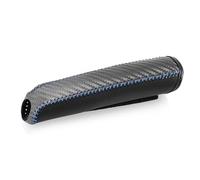 Car Handbrake Cover Car Accessories Hand Guard Case Carbon Fiber PU Leather Handbrake Grip Protector Cover(Blue)
