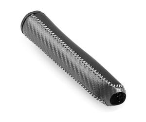 Car Handbrake Cover Car Accessories Hand Guard Case Carbon Fiber PU Leather Handbrake Grip Protector Cover(Grey)
