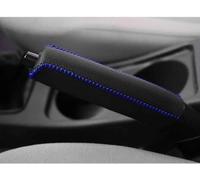 Car Handbrake Cover for Alfa Romeo Mito Stelvio Giulia Giulietta Tonale 4C 8C, Leather Anti-slip Handbrake Protective Wear-resistant Handbrake Cover Car Accessories,D/Black Blue Line