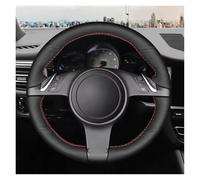 Car Handle Cover Car Steering Wheel Cover Black Non-Slip Artificial Leather For 911 991 For Boxster For Cayman 981 For Cayenne For Panamera 2009-2016 Steering Wheel Protector(Red)