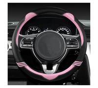 Car Handle Cover Car Steering Wheel Cover Carbon Fiber Leather For Kia For Sportage Sid For Rio 3 For Soul For Sportage Steering Wheel Protector(Pink O)