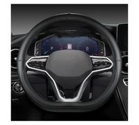 Car Handle Cover For VW For Teramont For Atlas For T-Roc For T-cross 2017-2021 D Shape Car Steering Wheel Cover Steering Wheel Protector(Black)