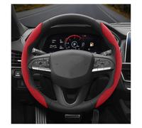 Car Handle Cover Suede Snap-on Steering Wheel Cover 2-Piece 3-Piece For Cadillac CT4 CT5 CT6 XT4 XT5 XT6 For Escalade CTS SRX ATS Lyriq Steering Wheel Protector(Red 2-P)