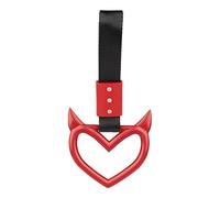 Car Handle Strap - Heart Car Strap, Ring Devil Car Strap | Easy to Install Car Handle Straps Drift Charm, Interior Exterior Decoration Accessories, Decorative Subway Train Bus Handle for Passengers