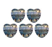 Car Hanging Air Fresheners 5 PCS Airplane Cockpit And Sunrise Print Car Aromatherapy Tablets Air Freshener Fragrance Scented Cards For Home & Cars