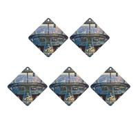 Car Hanging Air Fresheners 5 PCS Airplane Cockpit And Sunrise Print Car Aromatherapy Tablets Air Freshener Fragrance Scented Cards For Home & Cars