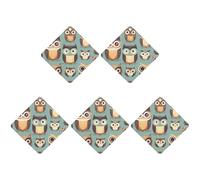Car Hanging Air Fresheners 5 PCS Animal Cartoon Owls Cute Print Car Aromatherapy Tablets Air Freshener Fragrance Scented Cards For Home & Cars