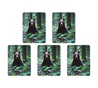 Car Hanging Air Fresheners 5 PCS Bear in The Wild Print Car Aromatherapy Tablets Air Freshener Fragrance Scented Cards For Home & Cars