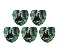 Car Hanging Air Fresheners 5 PCS Bear in The Wild Print Car Aromatherapy Tablets Air Freshener Fragrance Scented Cards For Home & Cars