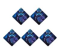Car Hanging Air Fresheners 5 PCS Blue Owl Print Car Aromatherapy Tablets Air Freshener Fragrance Scented Cards For Home & Cars