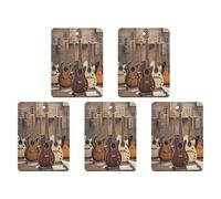 Car Hanging Air Fresheners 5 PCS Collection Guitar Print Car Aromatherapy Tablets Air Freshener Fragrance Scented Cards For Home & Cars