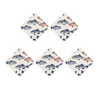 Car Hanging Air Fresheners 5 PCS Colorful Fish Print Car Aromatherapy Tablets Air Freshener Fragrance Scented Cards For Home & Cars