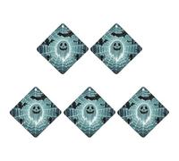Car Hanging Air Fresheners 5 PCS Cute Bat Spider Webs Print Car Aromatherapy Tablets Air Freshener Fragrance Scented Cards For Home & Cars