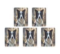 Car Hanging Air Fresheners 5 PCS Cute Border Collie Print Car Aromatherapy Tablets Air Freshener Fragrance Scented Cards For Home & Cars
