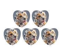 Car Hanging Air Fresheners 5 PCS Cute Dalmatian Print Car Aromatherapy Tablets Air Freshener Fragrance Scented Cards For Home & Cars