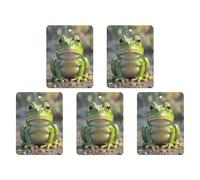 Car Hanging Air Fresheners 5 PCS Cute Frog Print Car Aromatherapy Tablets Air Freshener Fragrance Scented Cards For Home & Cars