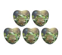 Car Hanging Air Fresheners 5 PCS Cute Frog Print Car Aromatherapy Tablets Air Freshener Fragrance Scented Cards For Home & Cars