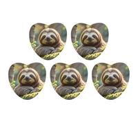 Car Hanging Air Fresheners 5 PCS Cute Funny Sloth Print Car Aromatherapy Tablets Air Freshener Fragrance Scented Cards For Home & Cars