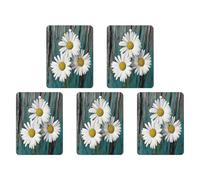 Car Hanging Air Fresheners 5 PCS Daisy Flowers Print Car Aromatherapy Tablets Air Freshener Fragrance Scented Cards For Home & Cars