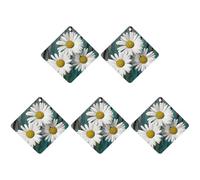 Car Hanging Air Fresheners 5 PCS Daisy Flowers Print Car Aromatherapy Tablets Air Freshener Fragrance Scented Cards For Home & Cars