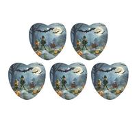 Car Hanging Air Fresheners 5 PCS Dead Tree Pumpkin Carriage Print Car Aromatherapy Tablets Air Freshener Fragrance Scented Cards For Home & Cars