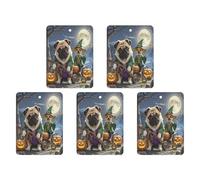 Car Hanging Air Fresheners 5 PCS Dog And Pumpkin Carriage Print Car Aromatherapy Tablets Air Freshener Fragrance Scented Cards For Home & Cars
