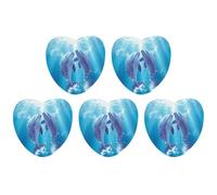 Car Hanging Air Fresheners 5 PCS Dolphins in Love Print Car Aromatherapy Tablets Air Freshener Fragrance Scented Cards For Home & Cars