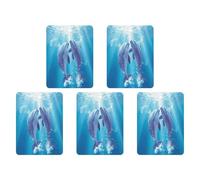Car Hanging Air Fresheners 5 PCS Dolphins in Love Print Car Aromatherapy Tablets Air Freshener Fragrance Scented Cards For Home & Cars