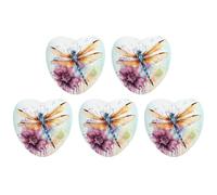 Car Hanging Air Fresheners 5 PCS Dragonfly Watercolor Painting Print Car Aromatherapy Tablets Air Freshener Fragrance Scented Cards For Home & Cars