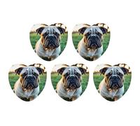Car Hanging Air Fresheners 5 PCS English Bulldogs Print Car Aromatherapy Tablets Air Freshener Fragrance Scented Cards For Home & Cars