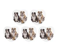 Car Hanging Air Fresheners 5 PCS English Bulldogs Print Car Aromatherapy Tablets Air Freshener Fragrance Scented Cards For Home & Cars