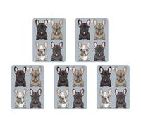 Car Hanging Air Fresheners 5 PCS French Bulldog Print Car Aromatherapy Tablets Air Freshener Fragrance Scented Cards For Home & Cars